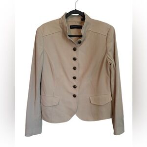 Dana Buchman Beige Blazer with Button Accents